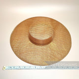 Petershams Millinery Supplies metallic lurex sinamay boater fascinator hat base with a wide brim
