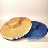 Petershams Millinery Supplies metallic lurex sinamay boater fascinator hat bases
