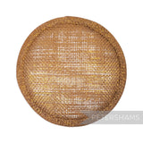 Petershams Millinery Supplies 10.5cm round metallic gold lurex sinamay fascinator base for millinery projects