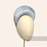 Petershams Millinery Supplies light blue metallic silver lurex sinamay halo crown fascinator hat base