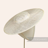 Petershams Millinery Supplies metallic lurex sinamay cartwheel fascinator hat base