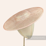Petershams Millinery Supplies metallic lurex sinamay cartwheel fascinator hat base in a wide brim design