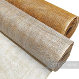 Petershams Millinery Supplies Turbo metallic lurex sinamay abaca fabric rolls in gold and silver for hat making