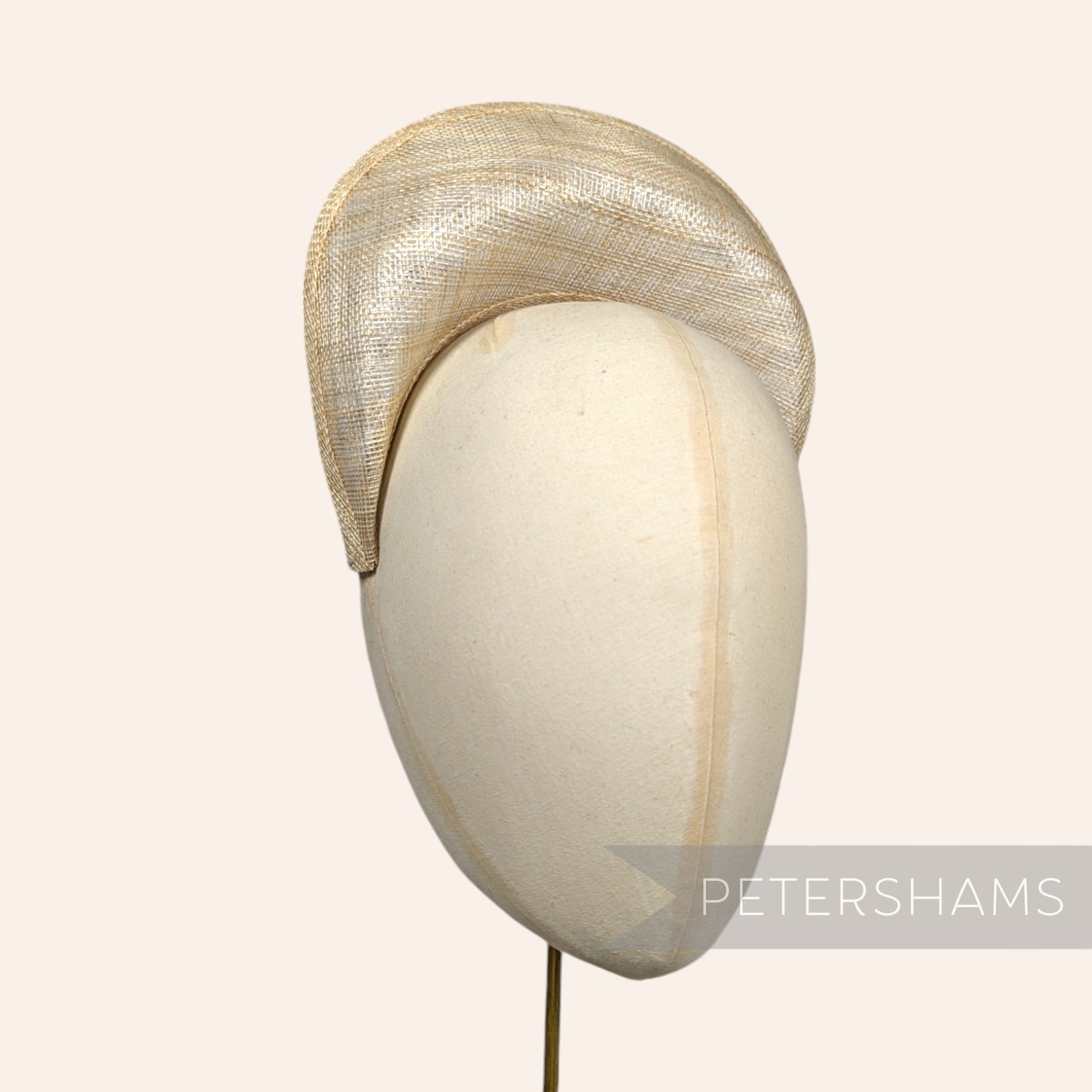 Petershams Millinery Supplies metallic lurex sinamay halo crown fascinator hat base