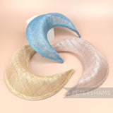 Petershams Millinery Supplies metallic lurex sinamay halo crown fascinator bases in blue, gold, and rose pink.