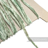 Petershams Millinery Supplies vintage mint green chenille wire for millinery veiling dots on a cardboard spool