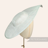 Petershams Millinery Supplies extra large mint blue sinamay fascinator hat base with a pointed tip