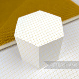 Petershams Millinery Supplies vintage mustard yellow fine weave nylon veiling with small diamond pattern