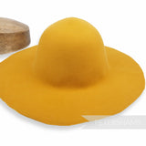Petershams Millinery Supplies mustard yellow wool felt capeline hat body for millinery blocking
