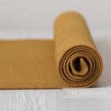 Petershams Millinery Supplies 3mm thick mustard yellow thermoformable wool felt fabric roll for hat making