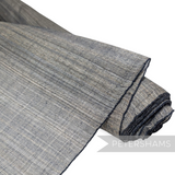 Petershams Millinery Supplies natural polyester abaca fabric with contrast threading and rustic wavy texture.