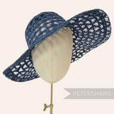 Petershams Millinery Supplies navy blue zig zag threaded crinoline capeline hat body