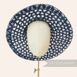 Petershams Millinery Supplies navy blue zig zag threaded crinoline capeline hat body