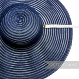 Petershams Millinery Supplies navy blue crinoline capeline hat body with scalloped edge and 5.5 inch brim width