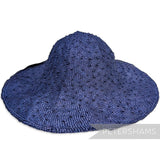 Petershams Millinery Supplies navy blue knotted ramie straw capeline hat body for millinery projects