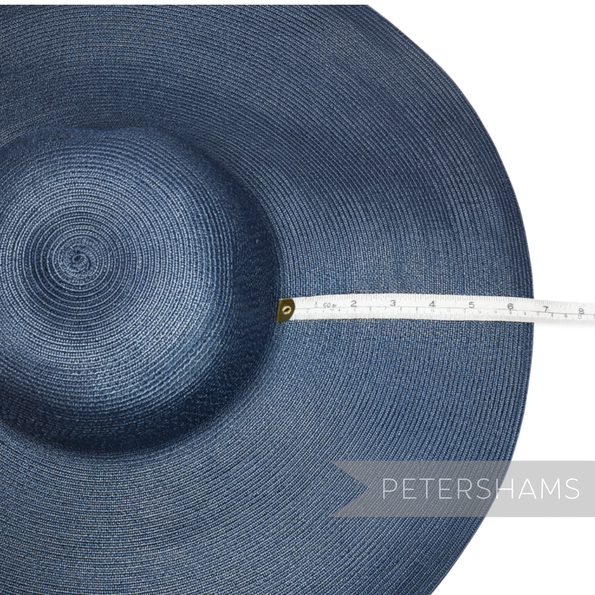 Petershams Millinery Supplies navy blue XL polybraid capeline hat body with wide brim