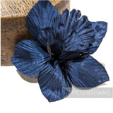 Petershams Millinery Supplies Coco navy blue silk orchid flower hat mount for fascinators