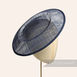 Petershams Millinery Supplies large french navy blue round sinamay fascinator base