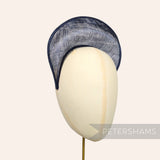 Petershams Millinery Supplies french navy blue sinamay halo crown fascinator hat base