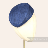 Petershams Millinery Supplies Betty sloped deep royal blue sinamay pillbox fascinator hat base