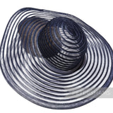 Petershams Millinery Supplies navy blue striped polybraid crin capeline hat body for millinery projects