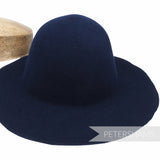 Petershams Millinery Supplies navy blue wool felt capeline hat body for millinery blocking and hat making