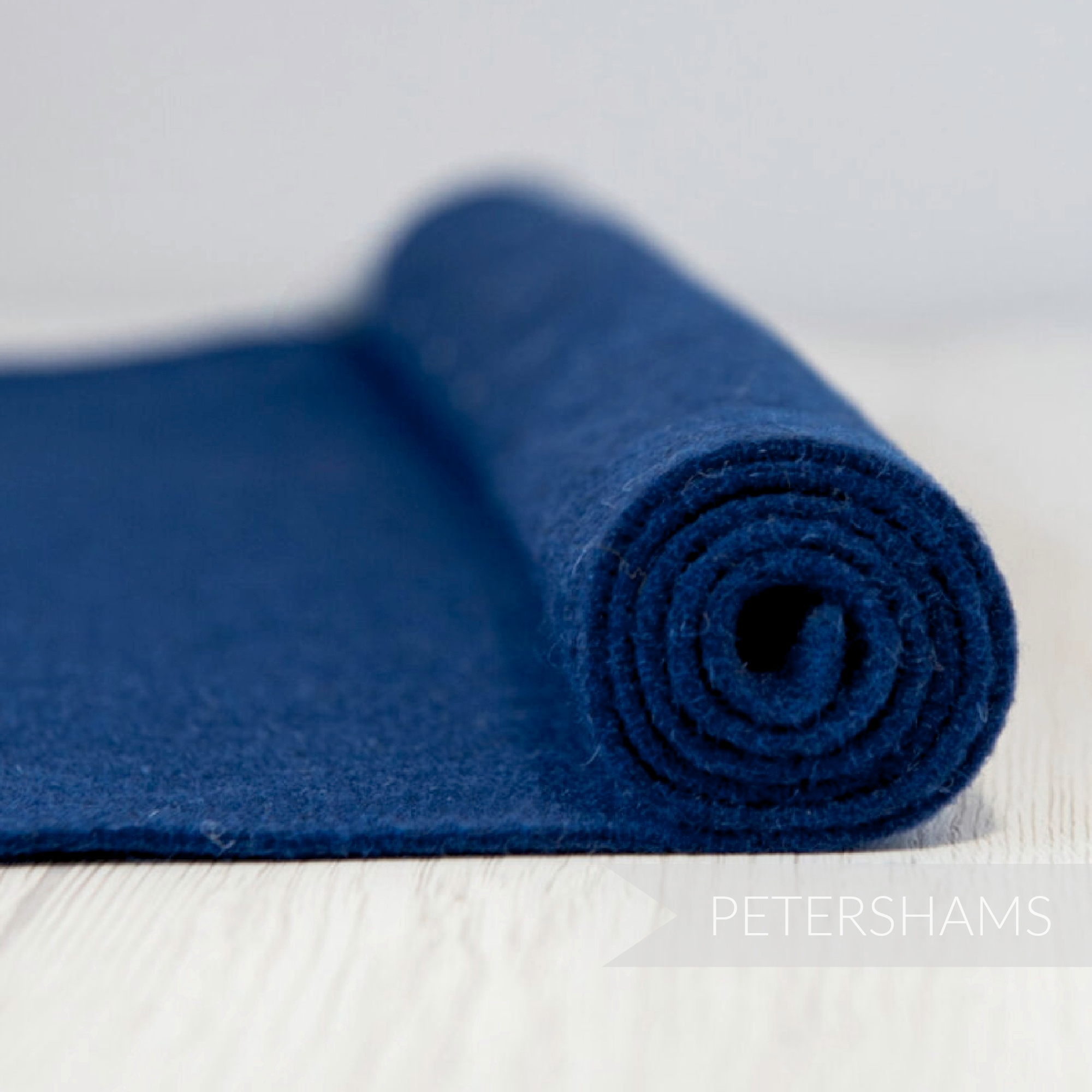 Petershams Millinery Supplies 3mm navy blue thermoformable wool felt fabric roll for hat making and millinery