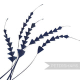 Petershams Millinery Supplies navy blue zig zag coque feathers for hat making and millinery projects