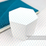 Petershams Millinery Supplies vintage turquoise fine weave nylon veiling with small diamond pattern