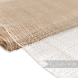 Petershams Millinery Supplies beige open weave sinamay abaca fabric for hat making and millinery projects