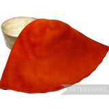 Petershams Millinery Supplies extra large double faced orange peachbloom fur felt cone hat body for millinery projects