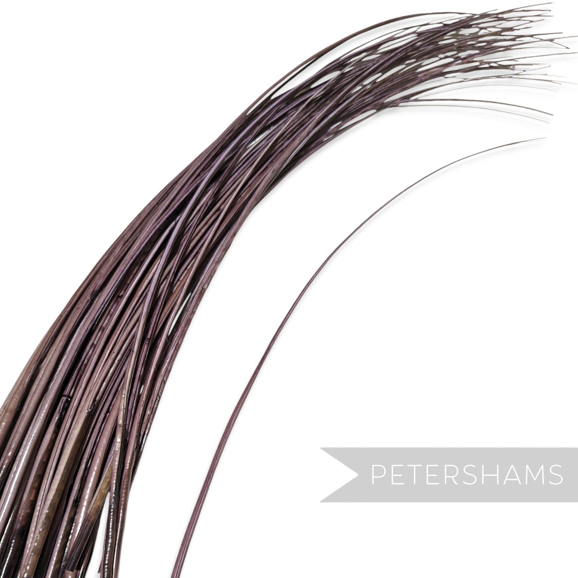 Petershams Millinery Supplies mink stripped ostrich quill feather for hat making and millinery projects