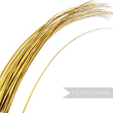 Petershams Millinery Supplies long  yellow stripped ostrich quill feather for hat making and millinery crafts