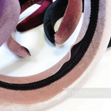 Petershams Millinery Supplies assorted 40mm padded velvet headbands in various colours for craft projects