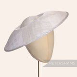 Petershams Millinery Supplies Charlotte extra large pale grey sinamay saucer fascinator hat base