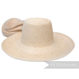 Petershams Millinery Supplies vintage Ecuador Panama straw capeline hat body with intricate M weave design.