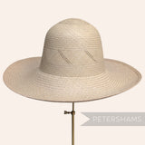Petershams Millinery Supplies vintage Ecuador Panama straw capeline hat body with diagonal fine vent detail