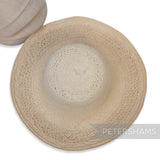 Petershams Millinery Supplies vintage Ecuador Panama straw capeline hat body with a light open weave design