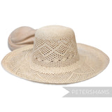 Petershams Millinery Supplies vintage Ecuador Panama straw capeline hat body with an intricate double diamond weave.