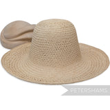 Petershams Millinery Supplies vintage Ecuador Panama straw capeline hat body with a light open weave design.