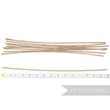 Petershams Millinery Supplies vintage brown paper wrapped wire flower stems measuring 38cm in a pack of 10