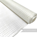 Petershams Millinery Supplies white basket weave sinamay fabric roll for hat making and fascinators