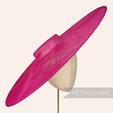 Petershams Millinery Supplies extreme cerise pink sinamay cartwheel fascinator hat base