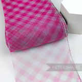 Petershams Millinery Supplies 15cm wide pink and grey checker pattern crinoline horsehair braid for millinery