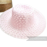 Petershams Millinery Supplies  light pink zig zag threaded crinoline capeline hat body for millinery projects