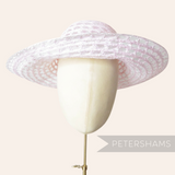Petershams Millinery Supplies light pink zig zag threaded crinoline capeline hat body