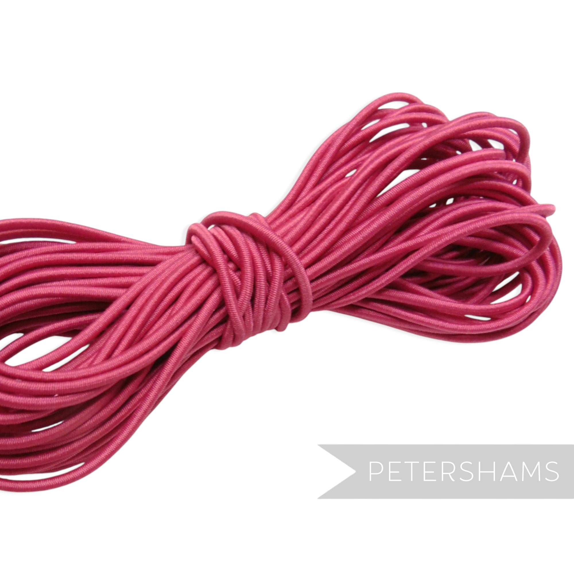 Petershams Millinery Supplies 1.5mm round pink hat elastic cord for securing fascinators and headwear