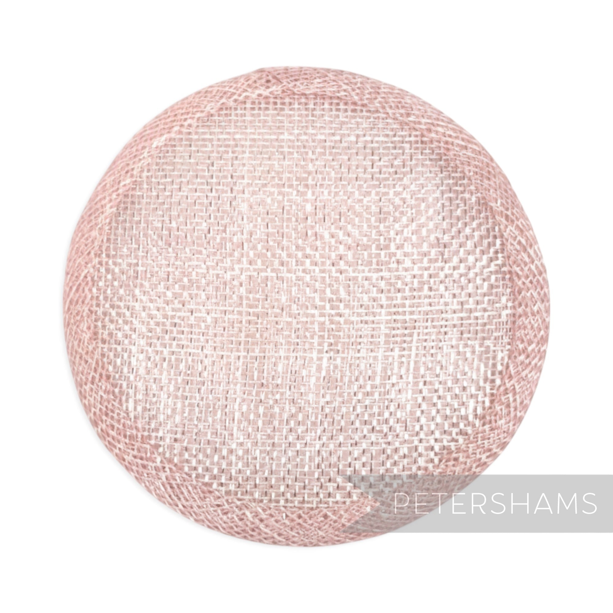 Petershams Millinery Supplies 10.5cm round pink metallic lurex sinamay fascinator base for millinery projects