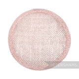 Petershams Millinery Supplies 10.5cm round pink metallic lurex sinamay fascinator base for millinery projects