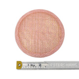 Petershams Millinery Supplies 10.5cm round pink metallic lurex sinamay fascinator base for hat making